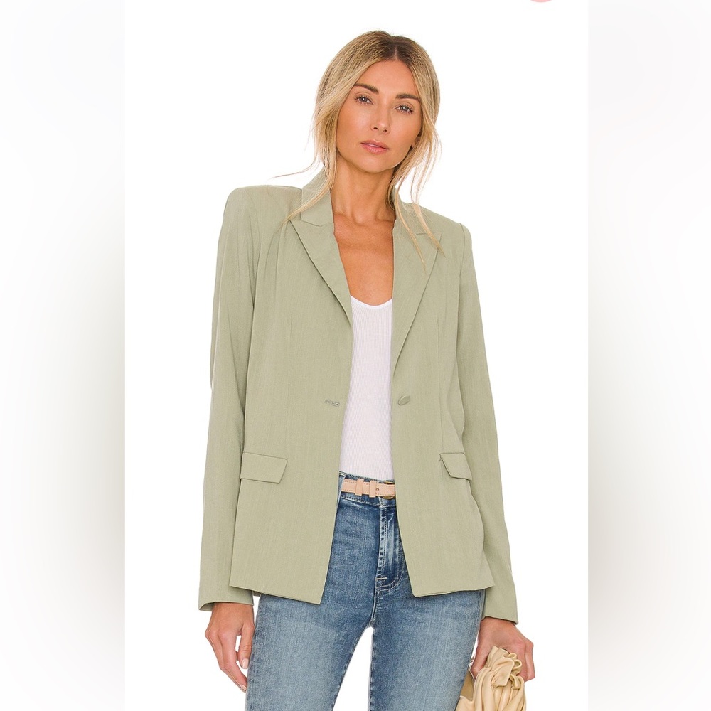 LOVERS AND FRIENDS ROXANNE BLAZER IN SAGE GREEN - SIZE XS - RUNS BIG!
